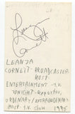 Leanza Cornett Signed 3x5 Index Card Autographed Host Actress Miss America