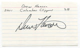Drew Henson Signed 3x5 Index Card Autographed MLB Baseball Yankees NFL Cowboys