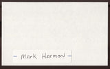 Mark Harmon Signed Index Card Signature Vintage Autographed AUTO 