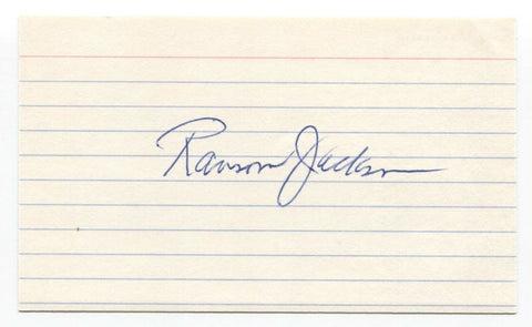 Ransom Jackson Signed 3x5 Index Card Baseball Autographed Signature