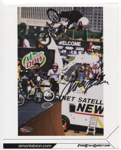 Simon Tabron Signed 8x10 Photo Steiner Autographed Signature BMX X Games