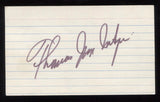 Thomas J. McIntyre Signed 3x5 Index Card Autographed Signature Senator