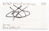 Default - Jeremy Hora Signed 3x5 Index Card Autographed Signature Band