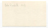 Bob Randall Signed 3x5 Index Card Autographed MLB Baseball Minnesota Twins