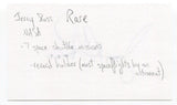 Jerry Ross Signed 3x5 Index Card Autographed NASA Space Astronaut