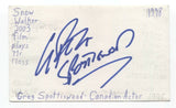 Greg Spottiswood Signed 3x5 Index Card Autograph Signature Actor Producer Writer
