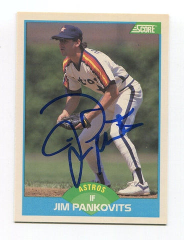 1989 Score Jim Pankovits Signed Card Baseball MLB Autographed AUTO #192