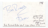 Bob Richard Signed 3x5 Index Card Autographed Actress West Side Story