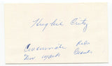 Hughie Critz Signed 3x5 Index Card Autographed Signature Baseball Giants