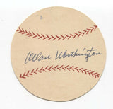 Al Worthington Signed Paper Baseball Autograph Signature 1954 New York Giants