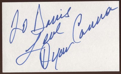 Dyan Cannon Signed Index Card Signature Vintage Autographed AUTO 
