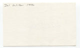 Del Wilber Signed 3x5 Index Card Autographed Baseball 1946 St Louis Cardinals