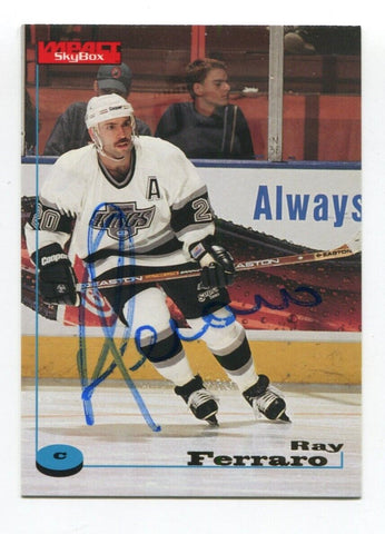 1996 Skybox Impact Ray Ferraro Signed Card Hockey NHL Autograph AUTO #57