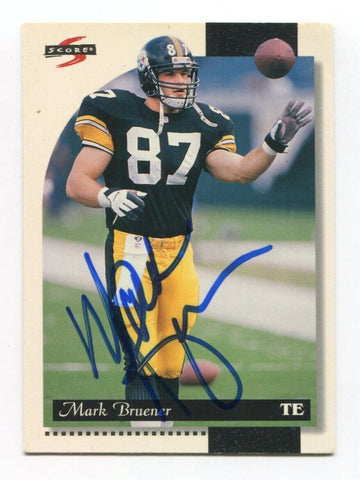 1996 Pinnacle Mark Bruner Signed Card Football Autograph NFL AUTO #156