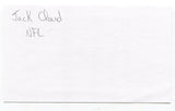 Jack Cloud Signed 3x5 Index Card Autographed NFL Football College Hall of Fame