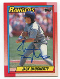 1990 Topps Jack Daugherty Signed Card MLB Baseball Autographed #52