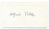 Alfred Politz Signed Card Autographed Signature Research Analyst