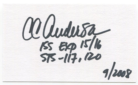 Clayton Anderson Signed 3x5 Index Card Autograph Signature NASA STS117