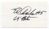 Ed Charles Signed 3x5 Index Card Baseball Autographed 1969 New York Mets