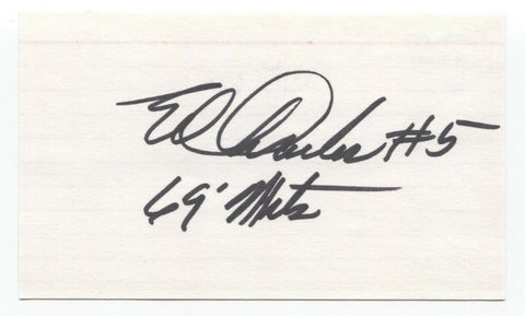 Ed Charles Signed 3x5 Index Card Baseball Autographed 1969 New York Mets