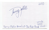 Terry Fallis Signed 3x5 Index Card Autographed Signature Writer Author