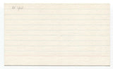 Eddie Yost Signed 3x5 Index Card Baseball Autographed Signature Ed
