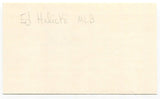 Ed Halicki Signed 3x5 Index Card Autographed MLB Baseball No Hitter SF Giants