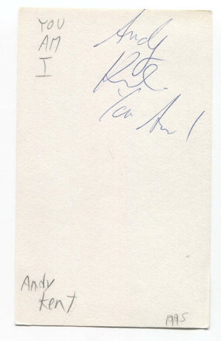 You Am I - Andy Kent Signed 3x5 Index Card Autographed Signature Band