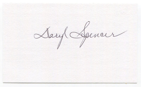 Daryl Spencer Signed 3x5 Index Card Autographed Baseball New York Giants