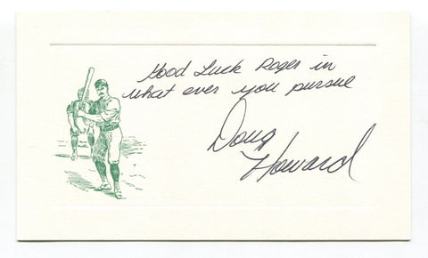 Doug Howard Signed Card Autograph Baseball MLB Roger Harris Collection