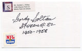 Gordy Soltau Signed 3x5 Index Card Autographed NFL Football San Francisco 49ers