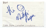 Nikki Payne Signed Index 3x5 Card Autographed Signature Comic Comedian Actress