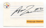 Amos Zereoué Signed 3x5 Index Card Autographed Football NFL Pittsburgh Steelers