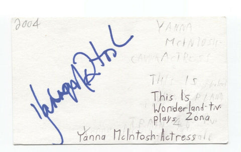 Yanna McIntosh Signed 3x5 Index Card Autographed Signature Actress
