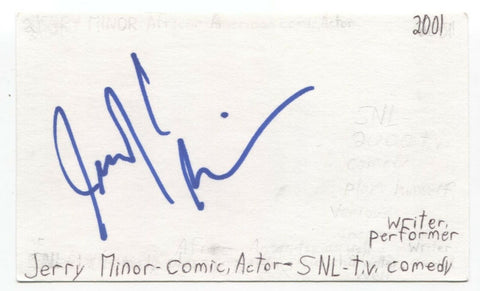 Jerry Minor Signed 3x5 Index Card Autograph Signature Actor Comedian