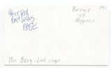 The Pursuit of Happiness - Moe Berg Signed 3x5 Index Card Autographed Band