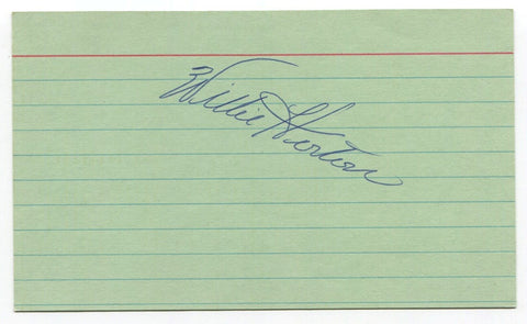 Willie Horton Signed 3x5 Index Card Autographed MLB Baseball 1963 Detroit Tigers