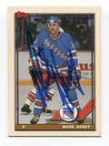 1991 Topps Mark Hardy Signed Card Hockey NHL Autograph AUTO #406