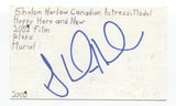 Shalom Harlow Signed 3x5 Index Card Autographed Signature Actress Super Model