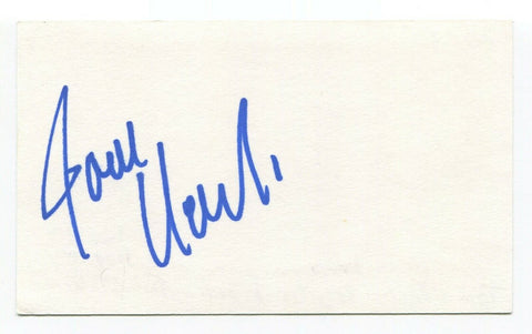 Tom Clark Signed 3x5 Index Card Autographed Canadian Journalist Reporter Anchor