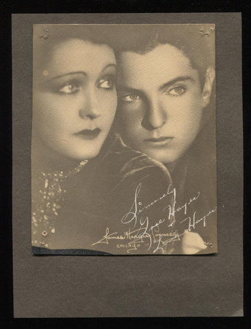 Grace Hayes and Peter Lind Hayes Signed Photo from 1932 Autographed Signature
