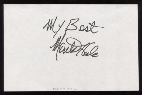 Monte Hale Signed HUGE 8x5 Inch Page Autographed Actor Signature