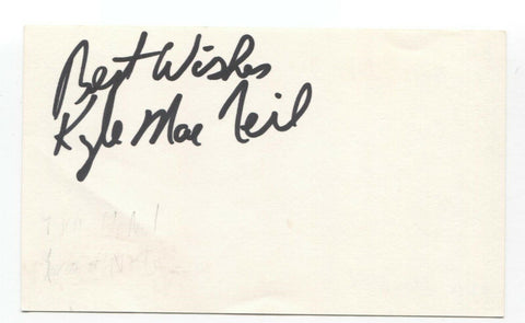 The Barra MacNeils - Kyle MacNeils Signed 3x5 Index Card Autographed Band