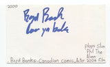 Boyd Banks Signed 3x5 Index Card Autographed Signature Actor Comedian