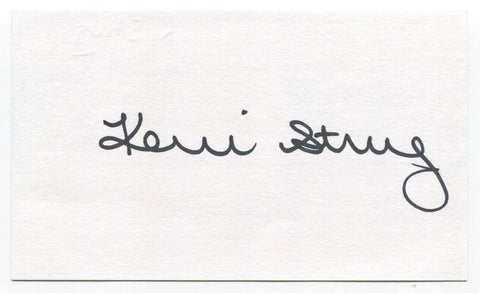 Kerri Strug Signed 3x5 Index Card Autographed Olympic Gold Medalist Gymastics