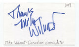 Mike Wilmot Signed Index 3x5 Card Autographed Signature Actor Comedian