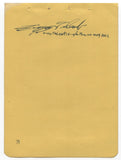 Ziggy Talent Signed Album Page Autographed in 1949 Signature