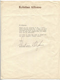 Kristian Alfonso Signed Page Signature Autographed Vintage Signature 