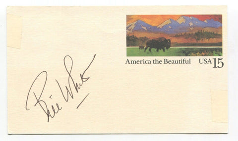 Bill White Signed 3x5 Index Card Autograph Baseball MLB New York Giants