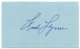 Fred Lynn Signed 3x5 Index Card Autographed MLB Baseball Boston Red Sox